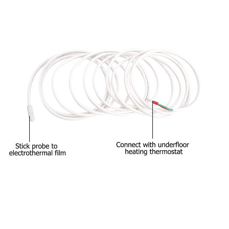 Jadeshay Underfloor Heating Thermostats Probe Sensor, 3 Meters Underfloor Heating