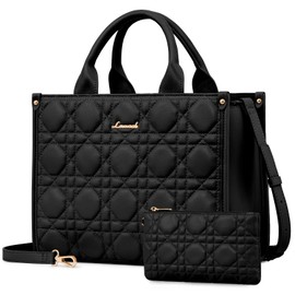 LOVEVOOK Purses and Handbags for Women, PU Leather Tote Bag Shoulder Crossbody Bags Top Handles Quilted Satchel