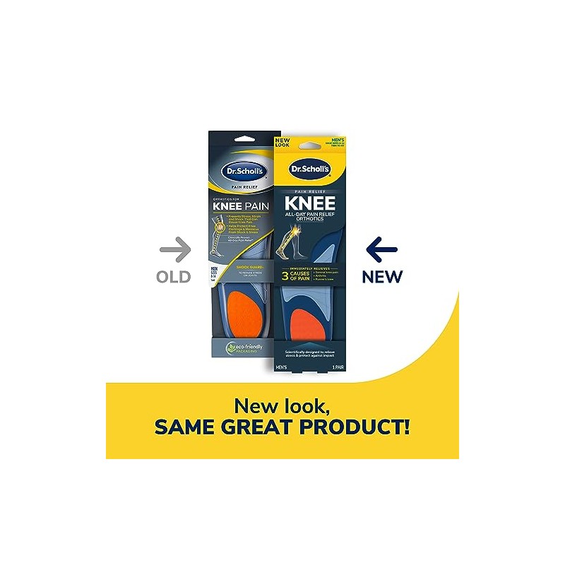 Dr. Scholl's Knee Pain Orthotics for Men Shoe Size 8-14