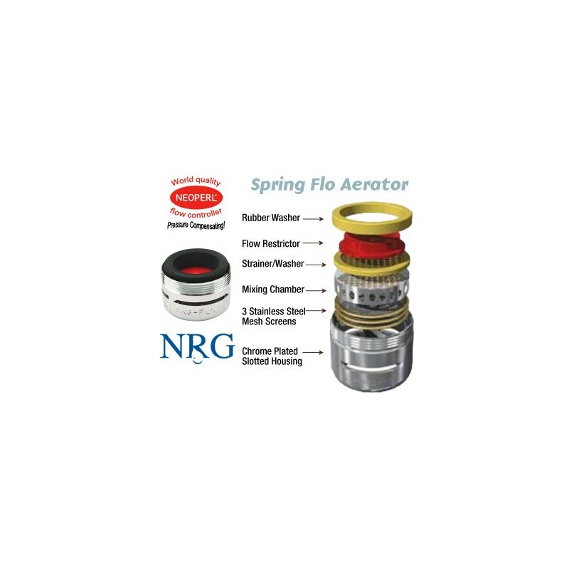 Neoperl Spring Flo 2.2 Gpm Slotted Faucet Aerator | Plumbers