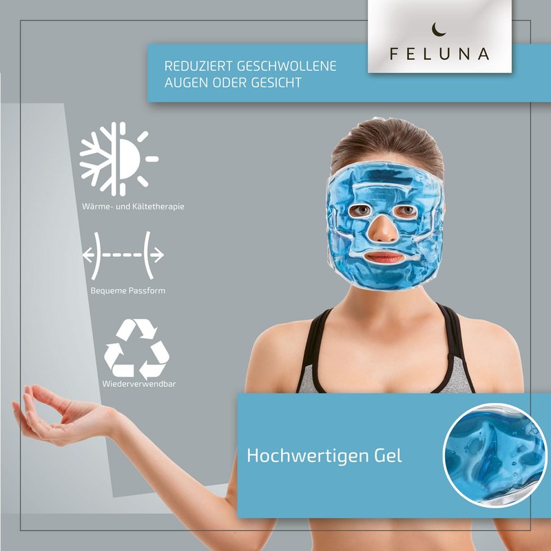 Feluna Cooling Gel Eye Mask, Relaxation Mask for Cold Therapy,