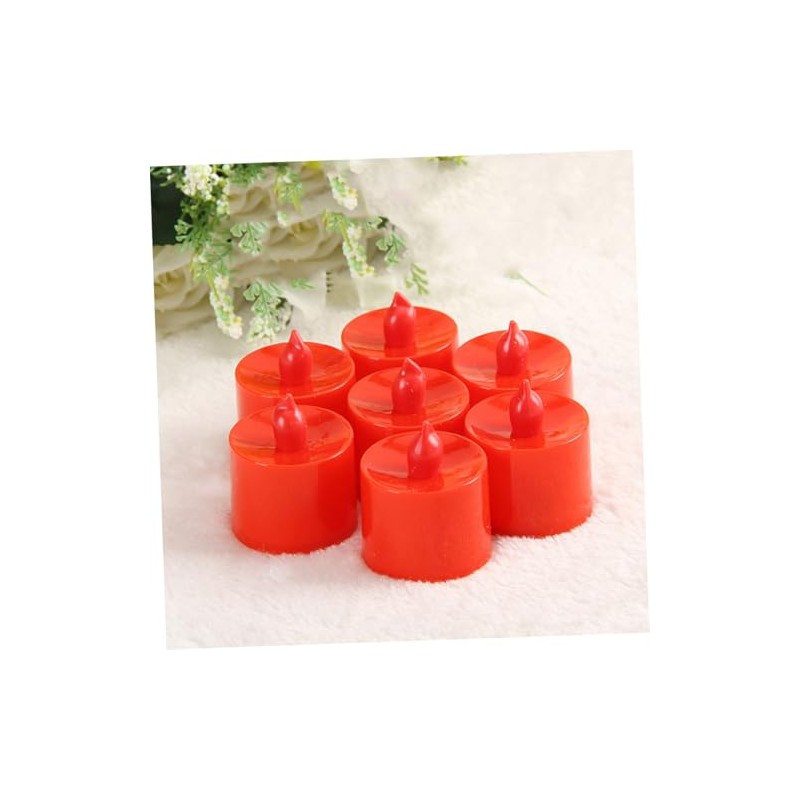 Velas LED Rojas sin Llama, 20 Piezas de Plástico