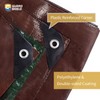 GUARD SHIELD Brown/Green Tarp 10x10 Feet Medium Duty Outdoor Waterproof