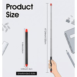 Pointer Stick, Retractable Telescoping Pointer (Black)