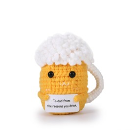 Drinker Gift for Men, Cute Crochet Potato Home Office Decor for Housewarming Gifts,Friendship Gifts,Christmas Stocking Stuffers, Dad Ideals Gifts (Beer)