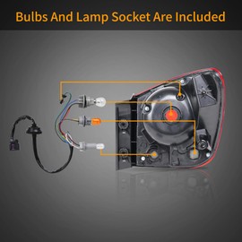 Tektend Tail Light Assembly Compatible with 2011-2015 Chevy Cruze Tail lights Rear Brake Lamp with Bulbs and Socket, Passenger Side