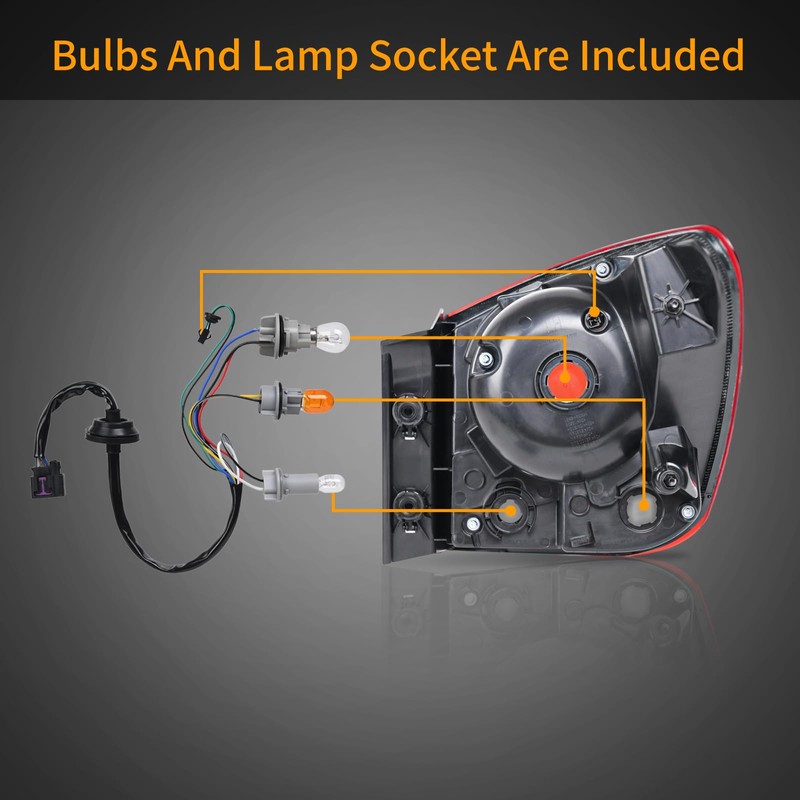 Tektend Tail Light Assembly Compatible with 2011-2015 Chevy Cruze Tail