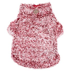 The Worthy Dog Wubby Fleece Quarter Zip Pullover, Warm Pullover Fleece Dog Sweater, Winter Dog Clothes - Medium, Burgundy