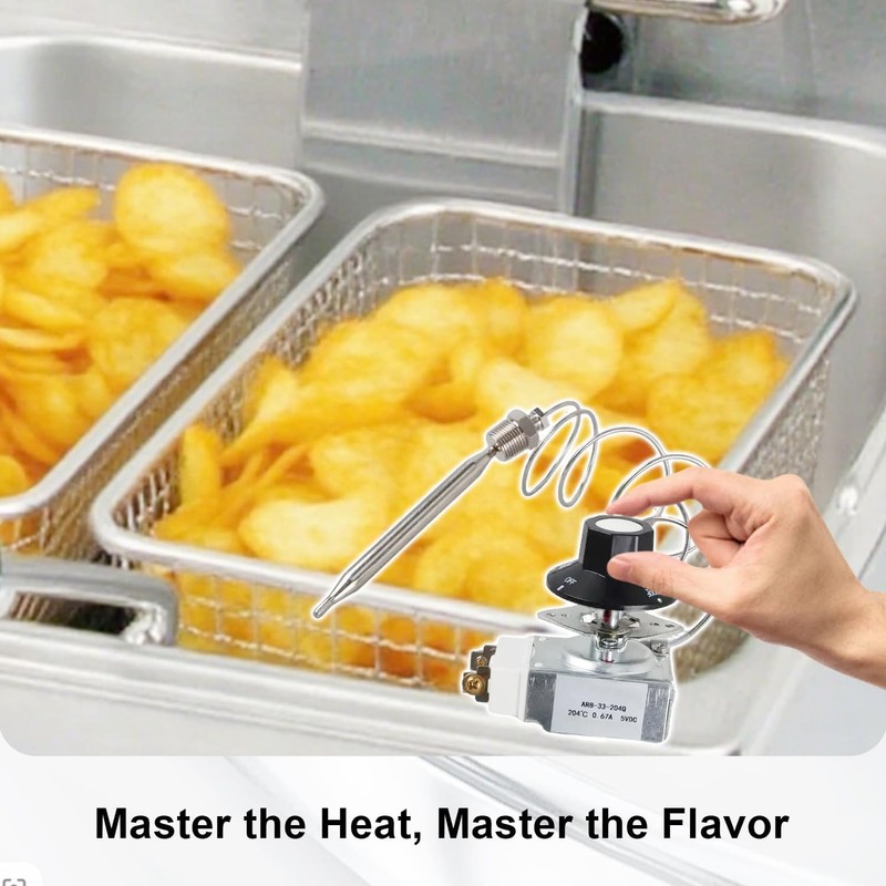 Millivolt Thermostat Control for Gas Deep Fryer with 3/8" MPT