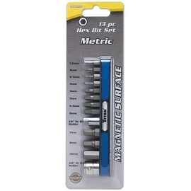 Titan 16112 Metric Hex Bit Set, 13 Piece (13 Piece Metric Hex Bit Set)