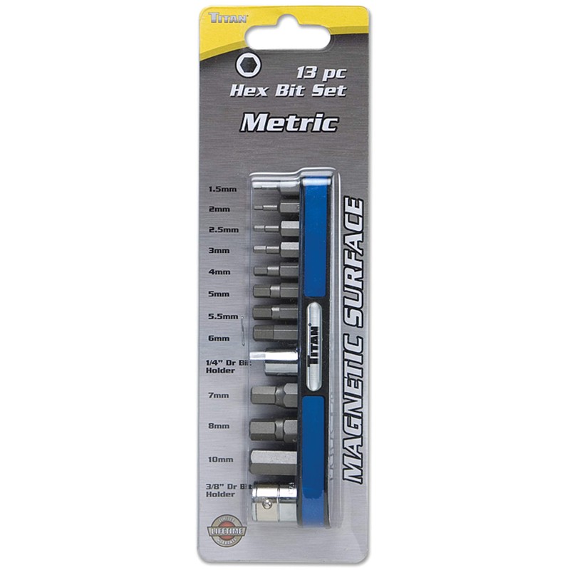 Titan 16112 Metric Hex Bit Set, 13 Piece (13 Piece