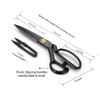 Left-Handed Dressmaking Scissors by Kalatic - Dressmaker fabric Shears Stainless