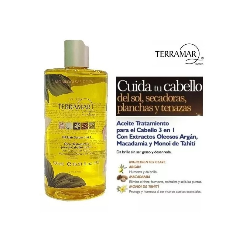 Terramar Óleo Tratamiento Para Cabello 3en1 Jumbo 500 Ml