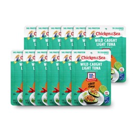 Chicken of the Sea Wild Caught Light Tuna, Chili Lime, 2.5 oz. Packet (Box of 12)