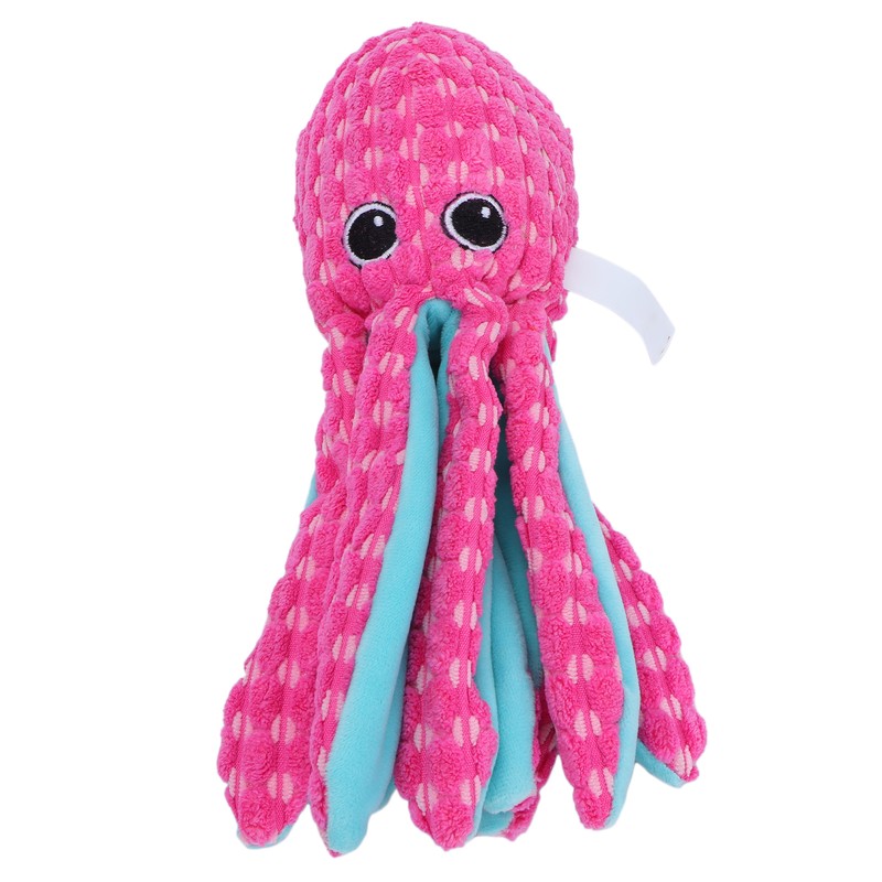 Pet Corduroy Octopus Vocal Toy Puppy Biting Training Toy for