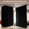 Room Divider Curtains with Ceiling Curtain Track Set Window Curtain