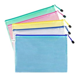 10Pcs A4 Zip Lock Bags Document Wallet Document Folders Plastic Pockets with Zipper for School Office Homework Travel Storage Bags