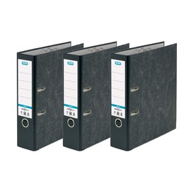 ELBA Archivador de arco de palanca, papel A4 sobre tabla, negro, paquete de 3                                                                         
