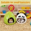 WishLotus Ceramic Hamster Hideout, Panda Shape Hamster House and Habitat,