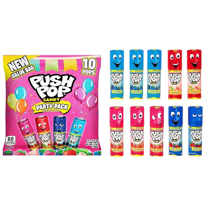 Unbranded Push Pop Lollipops Valentine’s Day Bulk Candy 10 Count