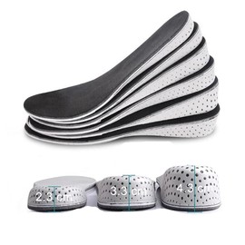 1 Pair Full Length Memory Foam Height Increase Insoles Invisible Increasing Heel Lift Inserts Elevator Insole for Women Men (4.3cm)