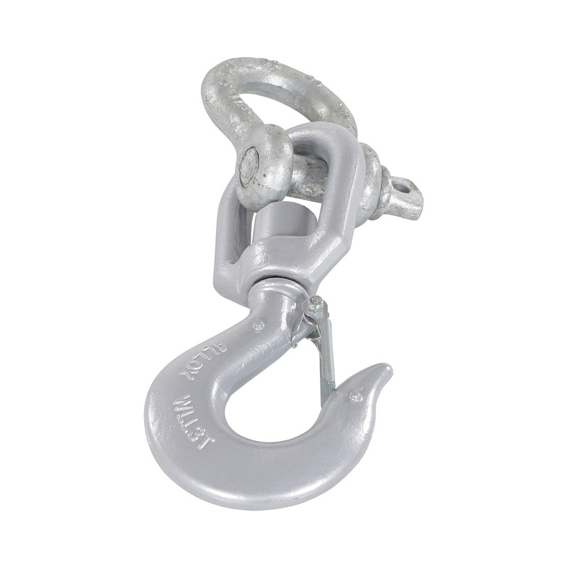Vestil HOOK-S-6 Steel Swivel Hook with Shackle 6,000 Lb. Capacity