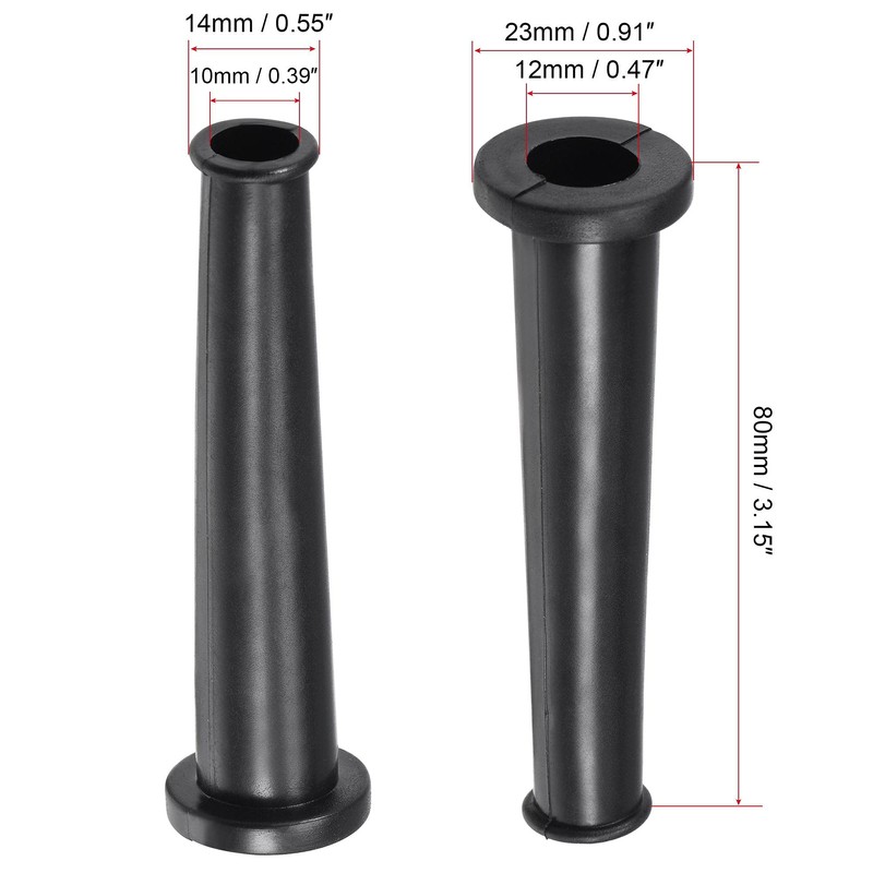 sourcing map Cord Boot Protector Cable Sleeve Hose Rubber 80mm