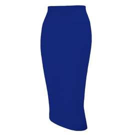 Tapata Women's Office Work Pencil Skirt Stretch High Waist Below Knee Bodycon for Business Casual, Blue, Small