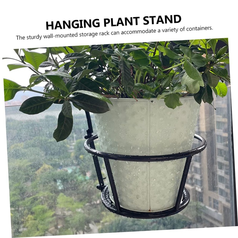 Levemolo Balcony Hanging Planter Baskets Durable Metal Railing Planter Stand