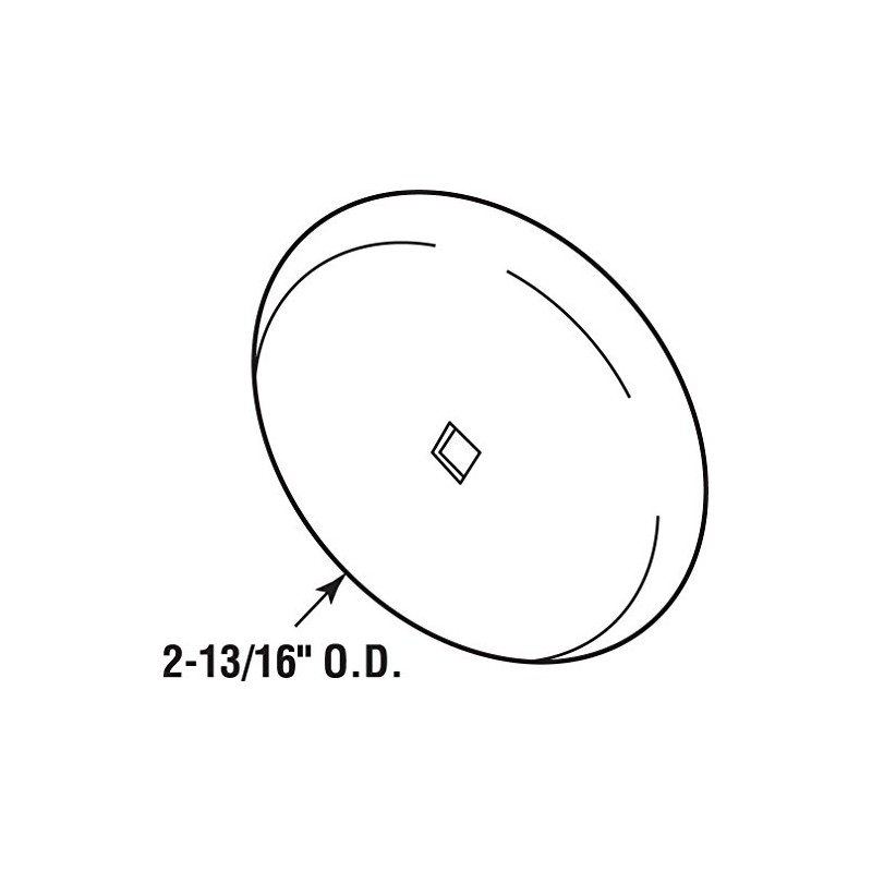 Prime-Line MP9200 Cabinet Knob Backplate, 2-13/16 In. Outside Diameter, Stamped