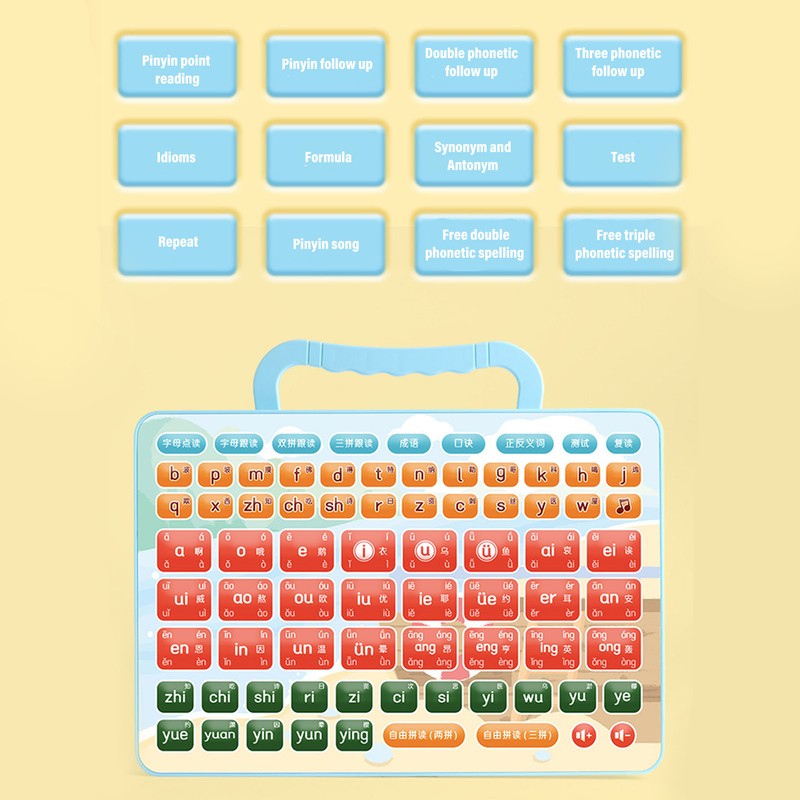 Kid Chinese Pinyin Learning Tablet Toddlers Pinyin Speaking Learning Pad