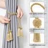 Pretty Jolly 4 Pack Double-ended Tassel Curtain Tiebacks Handmade Braided