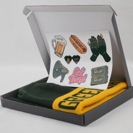 ZOARVEXD Grenn Bay Beanies Football Winter Hat and Neck Gaiter Set for Men & Women Warm Beanie and Neck Warmer Combo Ideal for Winter Gift