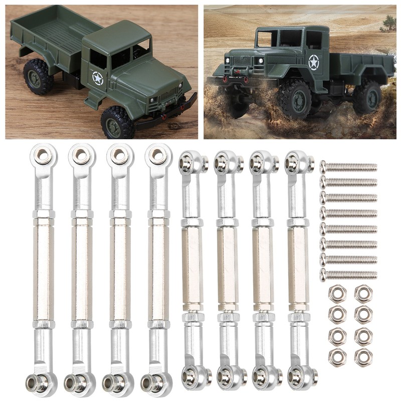 8Pcs Upgrade Metal Pull Rod Steering Pull Rod for WPL/MN/Feiyu