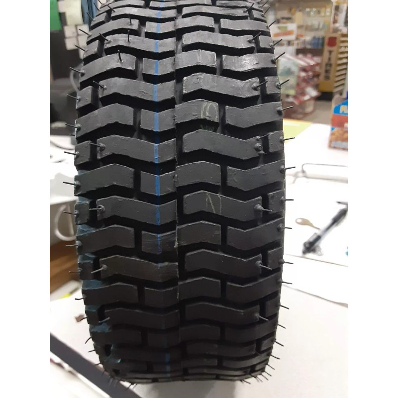Cheng Shin 4.10/3.50-4 Tire with Wheel Assembly 5/8 Axle Brass