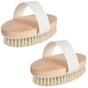 2Pcs Premium Maple Wood Dry Brushing Body Brush for Skin