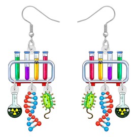 YINYA Acrylic Novelty Cosmetic Earrings Makeup Set Dangle Jewelry for Women Teens Girls Birthday Party Gifts (Green)