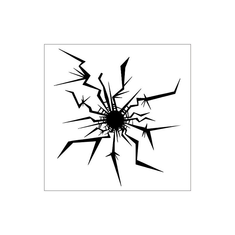 AMA shop Prespaced PVC Bullet Hole Sticker for Wall Decal