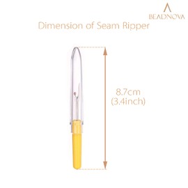 BEADNOVA Thread Cutter 12pcs Embroidery Removal Tool Small Seam Ripper Tag Remover for Clothes Thread Removing Cutting (4 Colors)