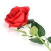 wokery Single Artificial Rose, Silk Artificial Flower Red Rose, Living