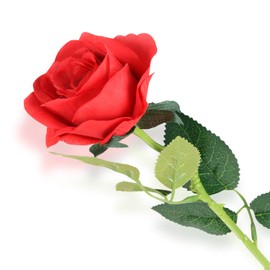 wokery Single Artificial Rose, Silk Artificial Flower Red Rose, Living Room Decoration Table Decoration Silk Flower Decoration