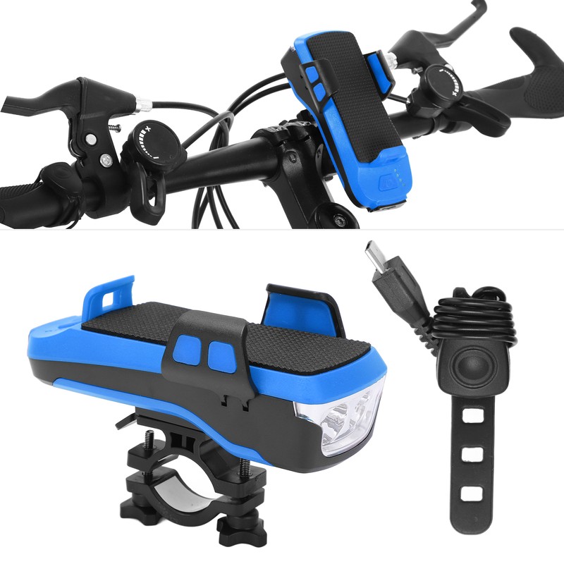 Bike Headlight Multifunction USB Charging Convenient Portable Bicycle Warning Light