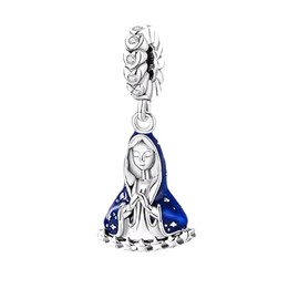 Mother of God Religion Saint Madonna Faith Church Spiritual Accessory Guardian Angel Protection Faith Peace Love Charm 925 Silver Charm Bracelet Pendant Jewellery Accessories Bracelet Pendant,