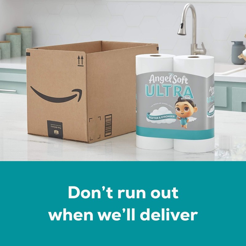 Angel Soft Ultra Toilet Paper, 6 Mega Rolls = 24