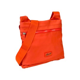 Spirit Lansdown Eco Friendly Polyester Waterproof Crossbody -Lightweight – Travel Bag – Multiple Sections & Adjustable Strap – Medium Size (Orange)