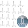60 Pcs Mini Clear Plastic Easel Display Stands,3Inch Clear Plate