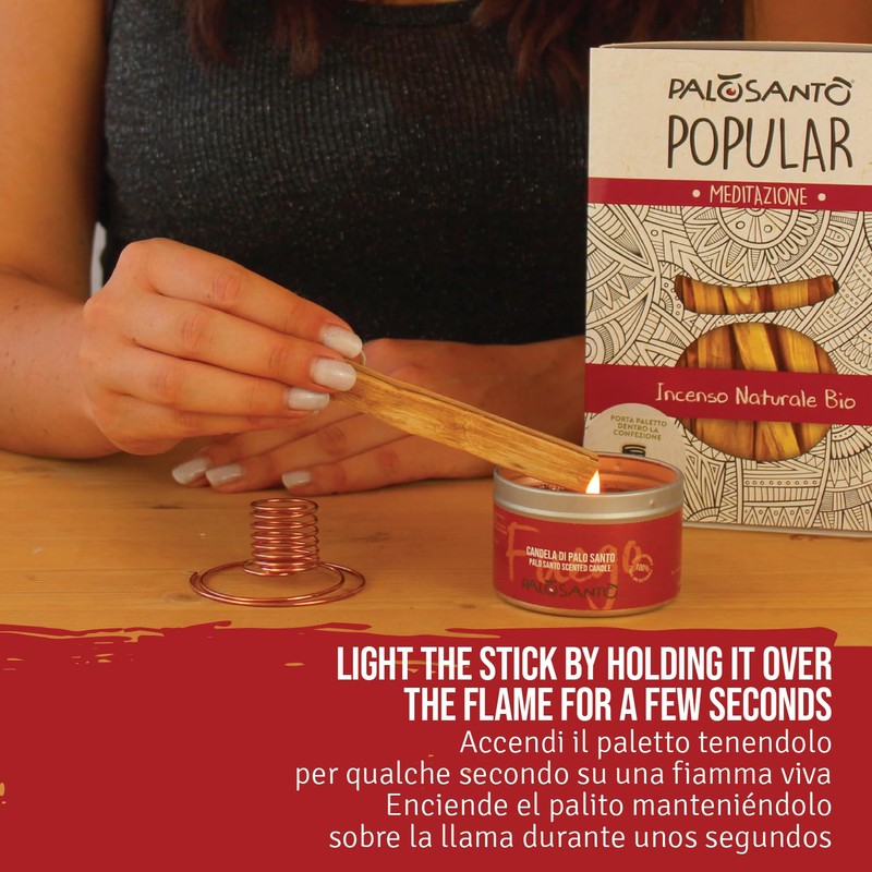 PALOSANTO - 7 Popular Sticks + Spiral Stick Holder -