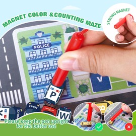 Syahro Magnetic Alphabet Maze, Magnetic Color and Number Maze, Montessori Toys for 3+ Year Old, Toddler Busy Board Game,Preschool Learning Activities,Christmas & Birthday Gift for Kids