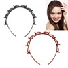 JZK 2 x Hair Pin Headband, Plastic Double Layer Twist