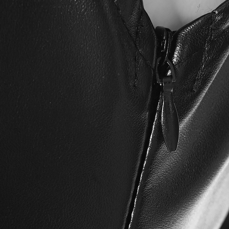 LAJIOJIO Women's Bodycon Mini Leather Dresses,Sexy Off The Shoulder Sleeveless